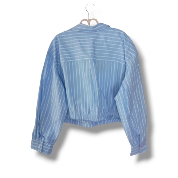 NWT Ava & Viv Crop Stripe Button Down Size 2X - Picture 4 of 8